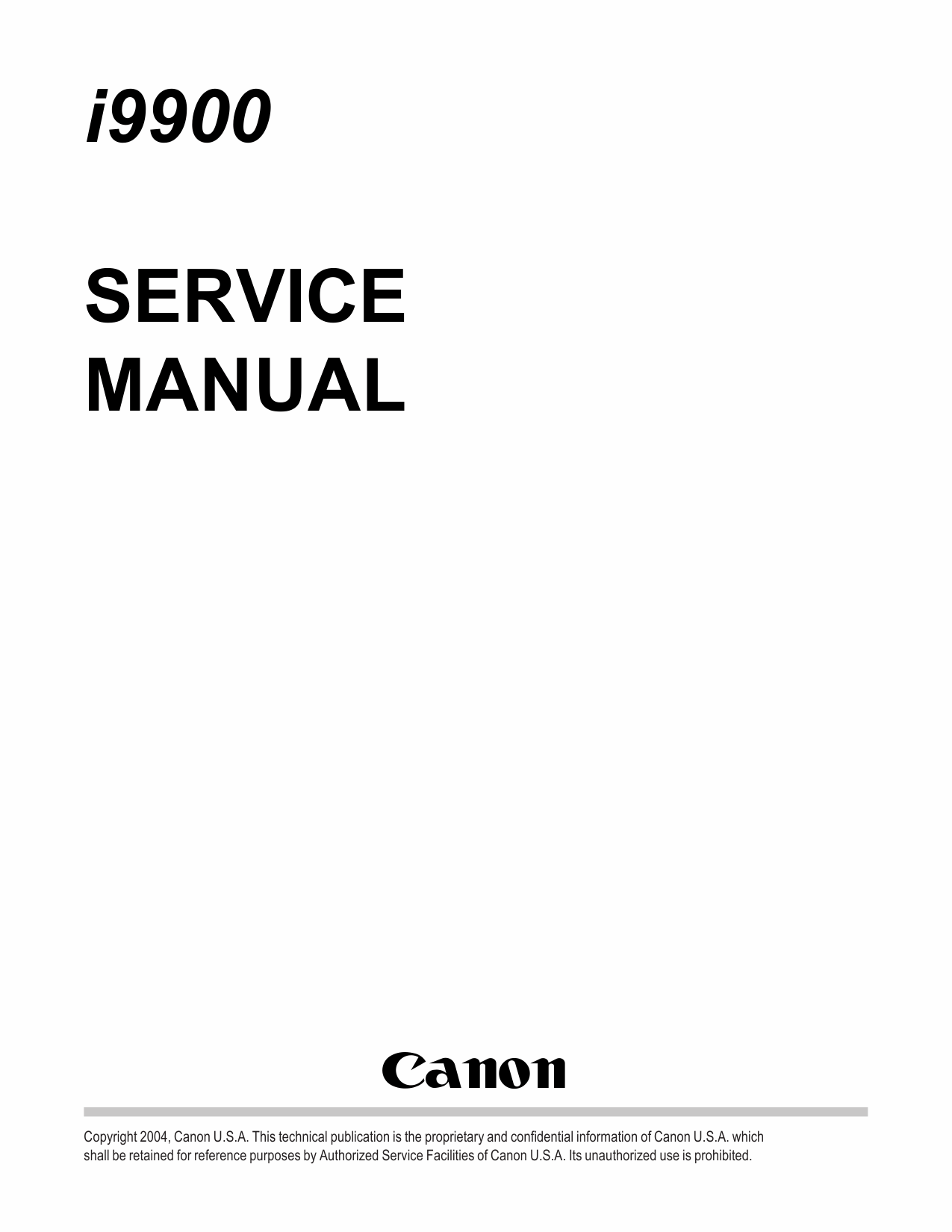 Canon PIXUS i9900 i9950 Service Manual-1